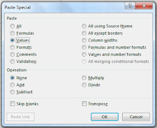 Copy Paste Tanpa Rumus Excel